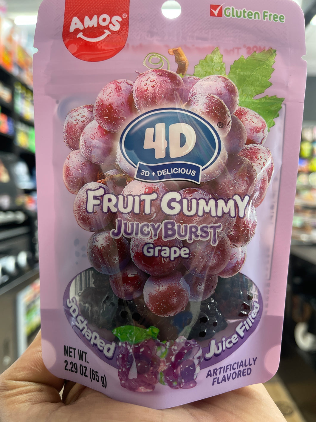 Amos 4D Fruit Gummy juicy Burst Grape (China)