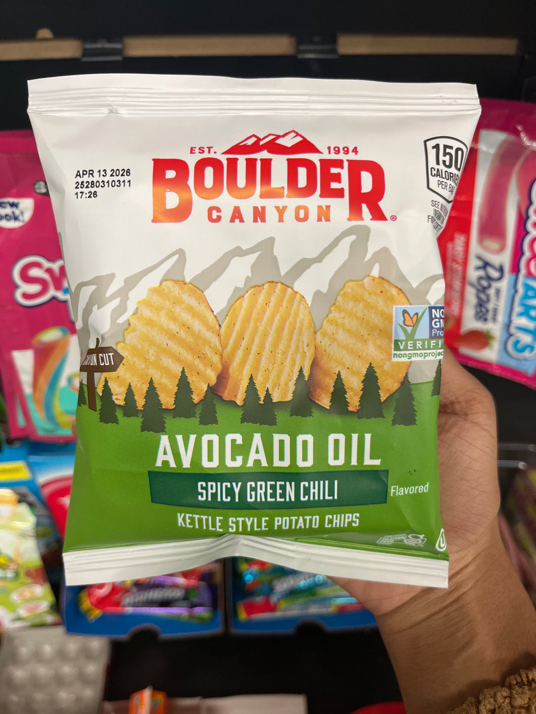 Boulder Canyon Spicy Green Chili Chips USA)