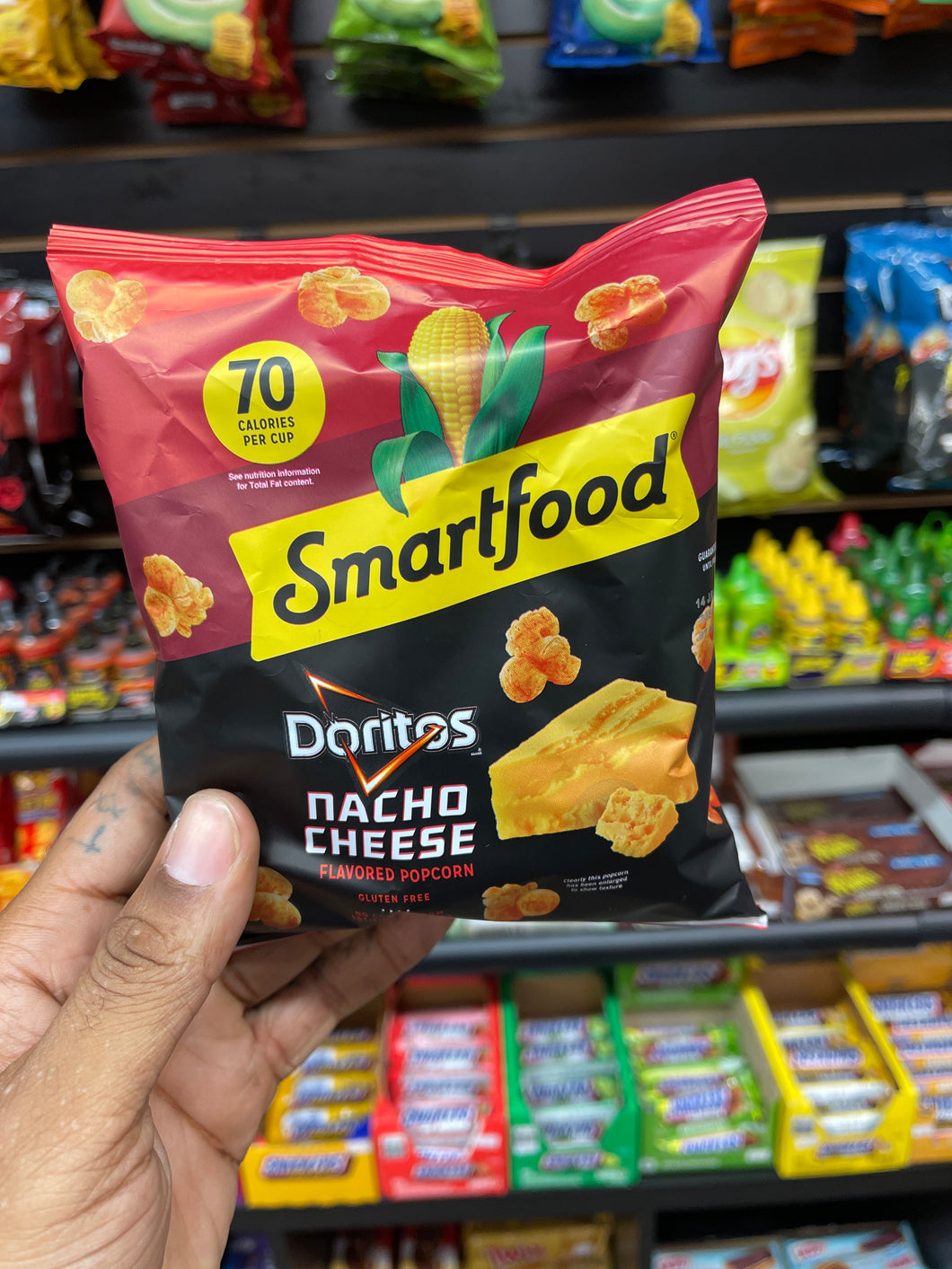 Smart Food Doritos nacho cheese flavored popcorn (USA)