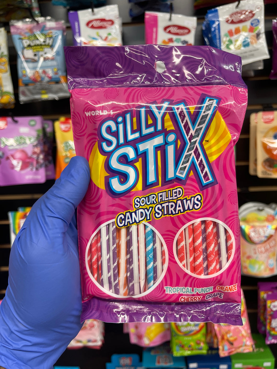 Worlds Silly Stix Sour Filled Candy Straws(Colombia)
