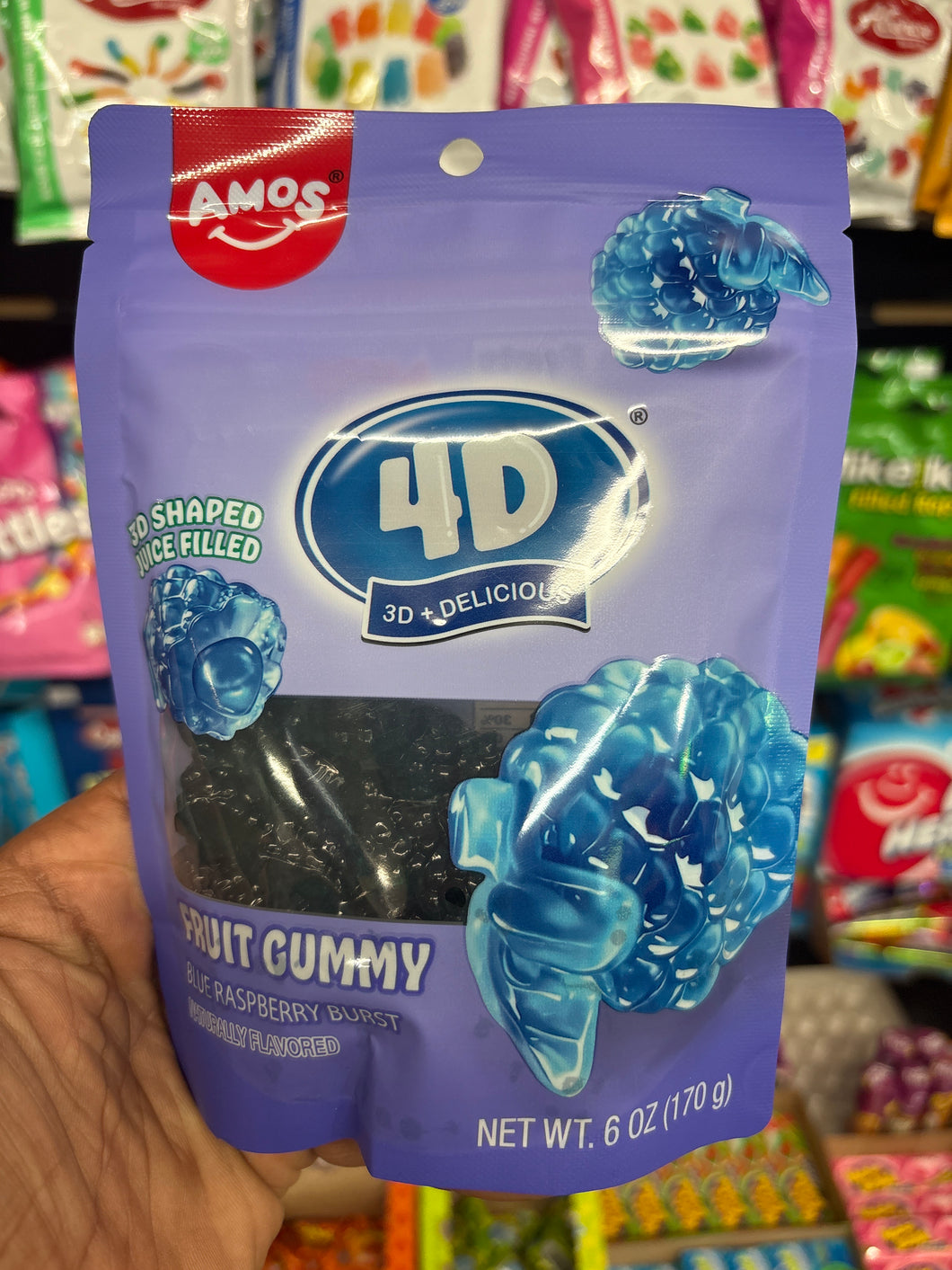 4D Blue Raspberry Fruit Gummy (USA)