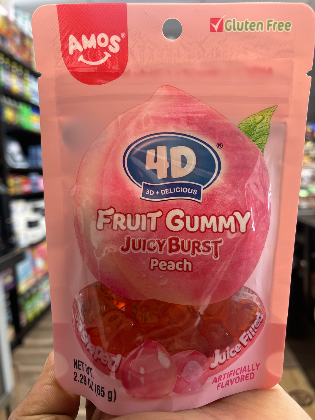 Amos 4D Fruit Gummy Juicy Burst White Peach (China)