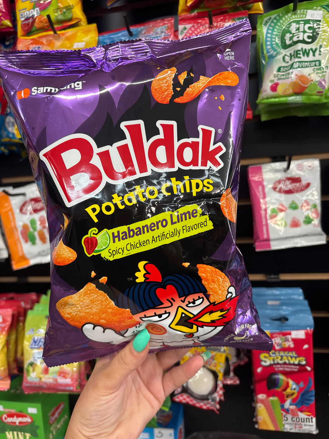 Buldak Habanero lime chips