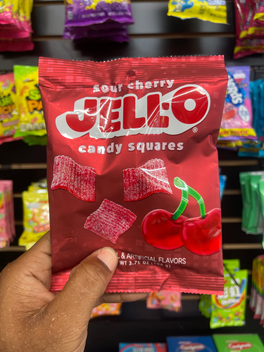 Jello Candy Squares Sour Cherry(USA)