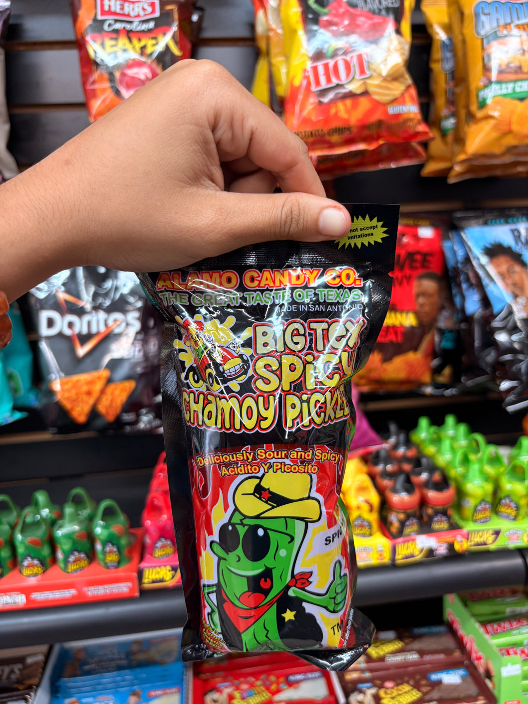 Alamo Candy Co. Big Tex Spicy Pickle In Chamoy(Texas)