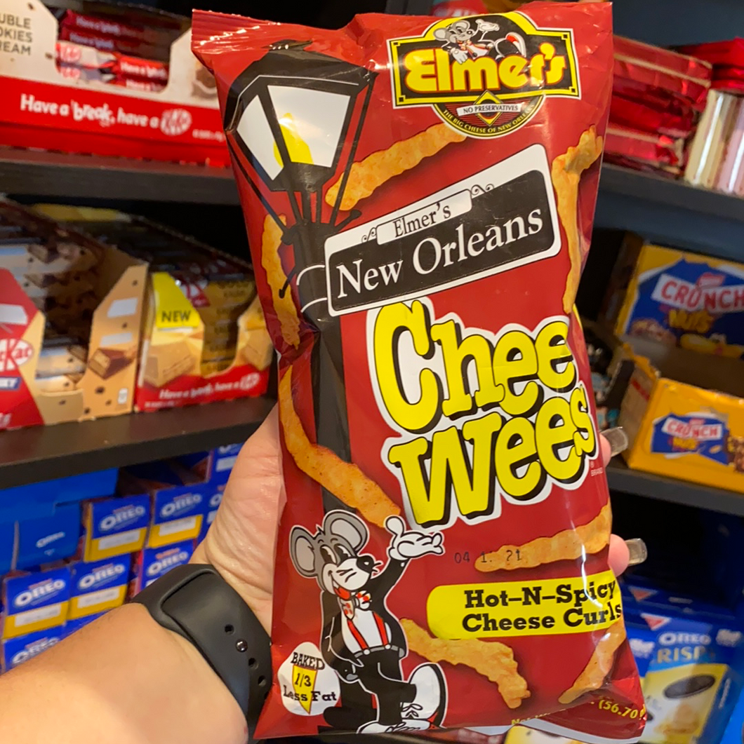 Chee Wees Hot-n-Spicy Cheese Curls (New Orleans)