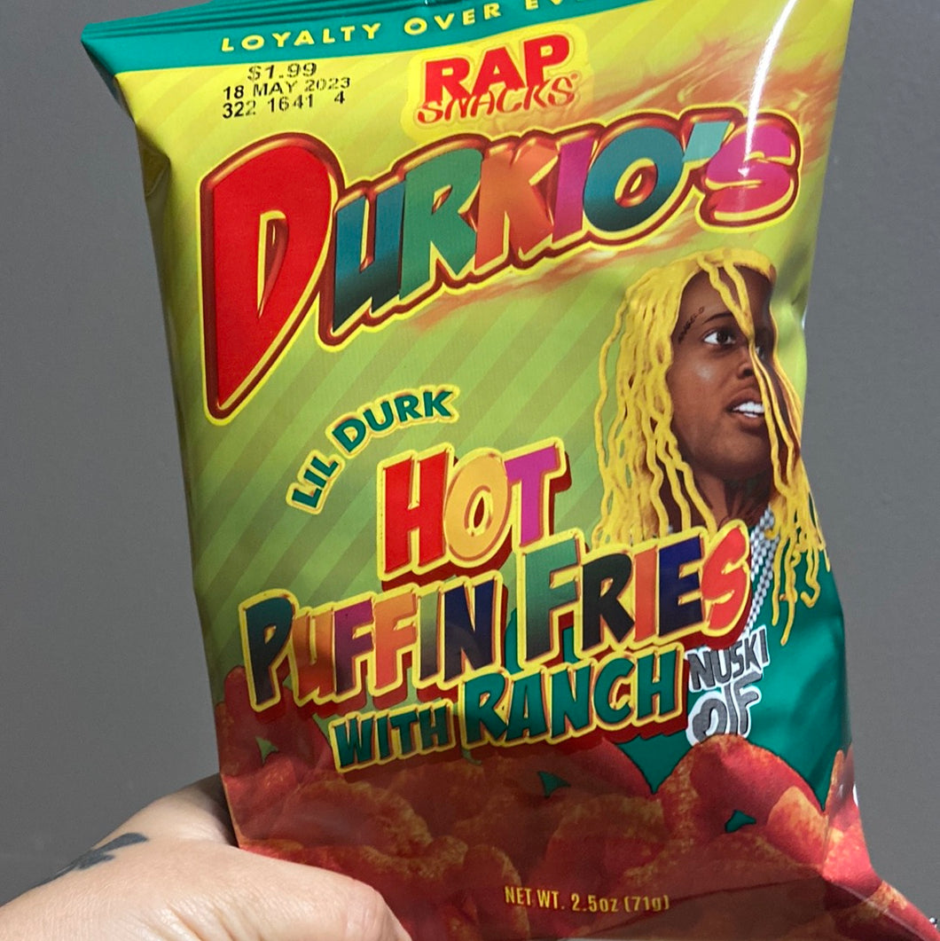 Rap Snacks Lil Durk Hot Puffin Fries Ranch (USA)
