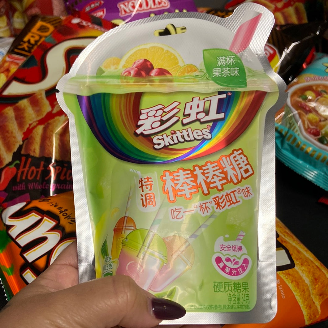Skittles Fruity Tea Lollipops (China)