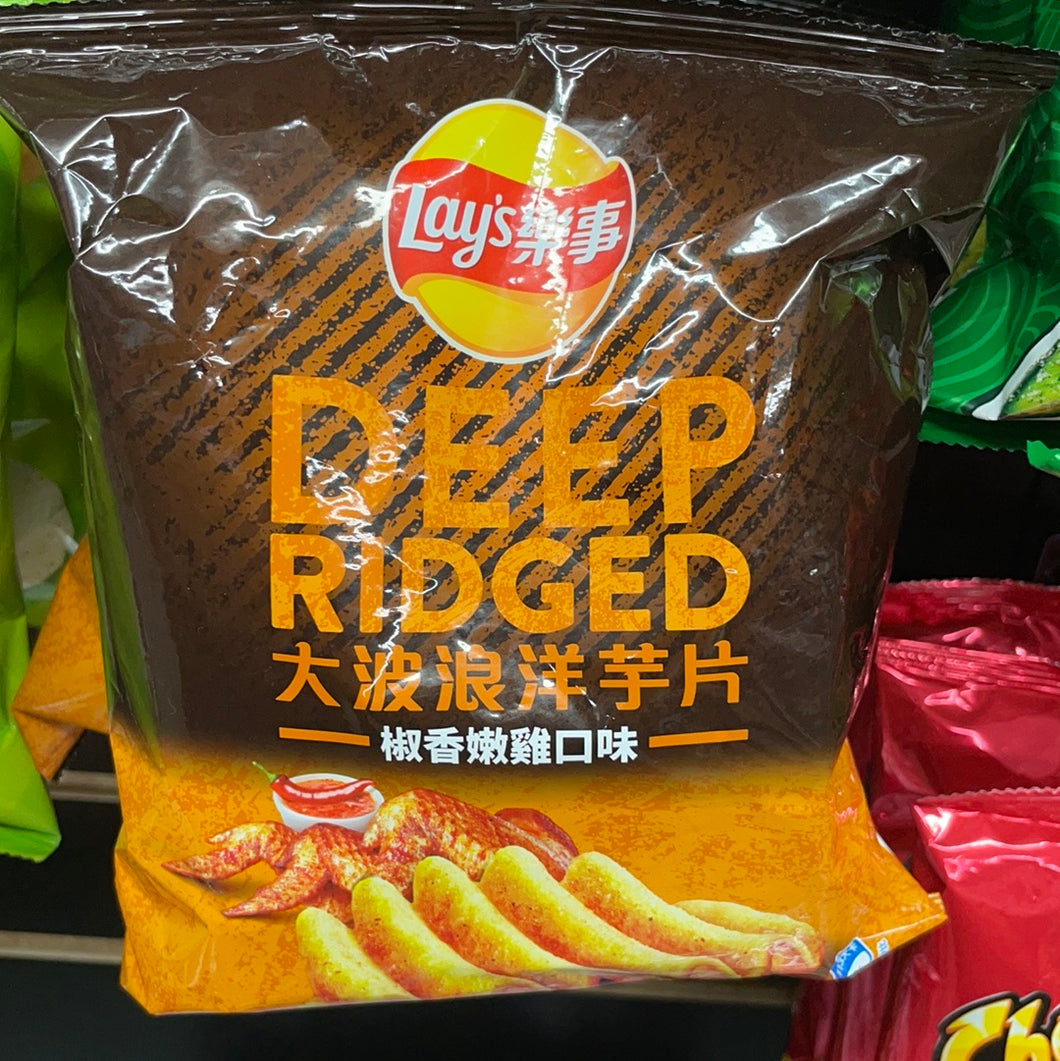 Lay’s Deep Ridged Pepper Chicken Chips (China)