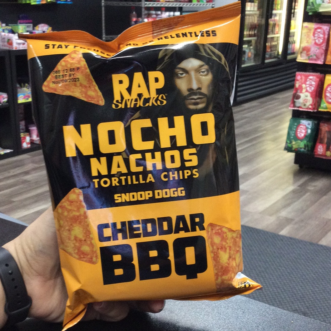 Rap Snacks Icon Snoop Dogg nacho Bar-B-Que Cheddar tortilla Chips (USA)